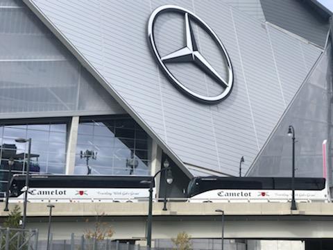 Camelot Buses on the Toyota Building